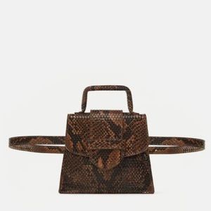 Zara Snakeskin Belt Bag